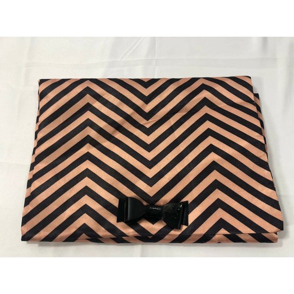 Authentic Mac Make Up Bag Case Storage Travel Case Bow Pink Vintage 13" x 9.3" - Picture 1 of 6